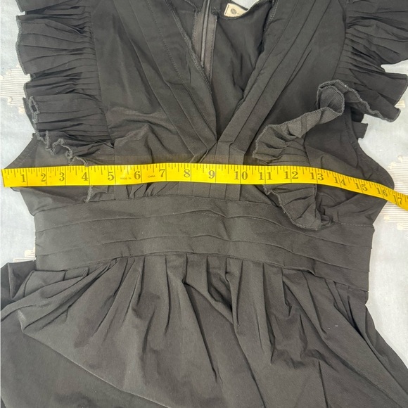 The Impeccable Pig Black Ruched Tiered Mini Dress - Picture 14 of 17